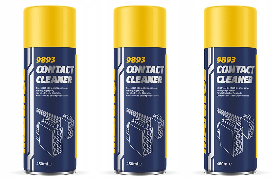 3x Uniwersalny Środek Do Czyszczenia Styków Mannol Contact Cleaner 450 ml