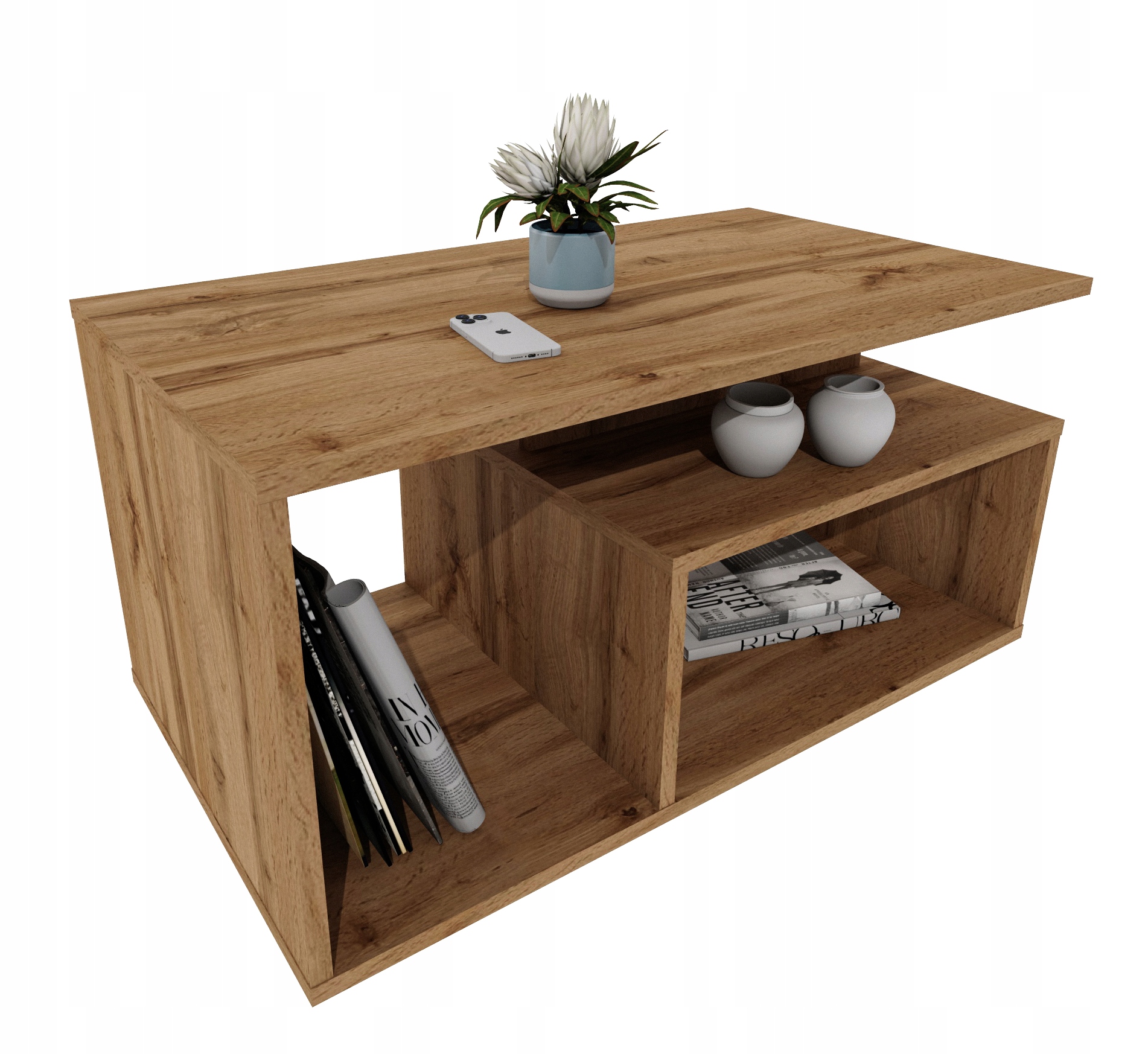 Kávový stolek lavice stůl retro loft obývací pokoj pracovna dub wotan Maja