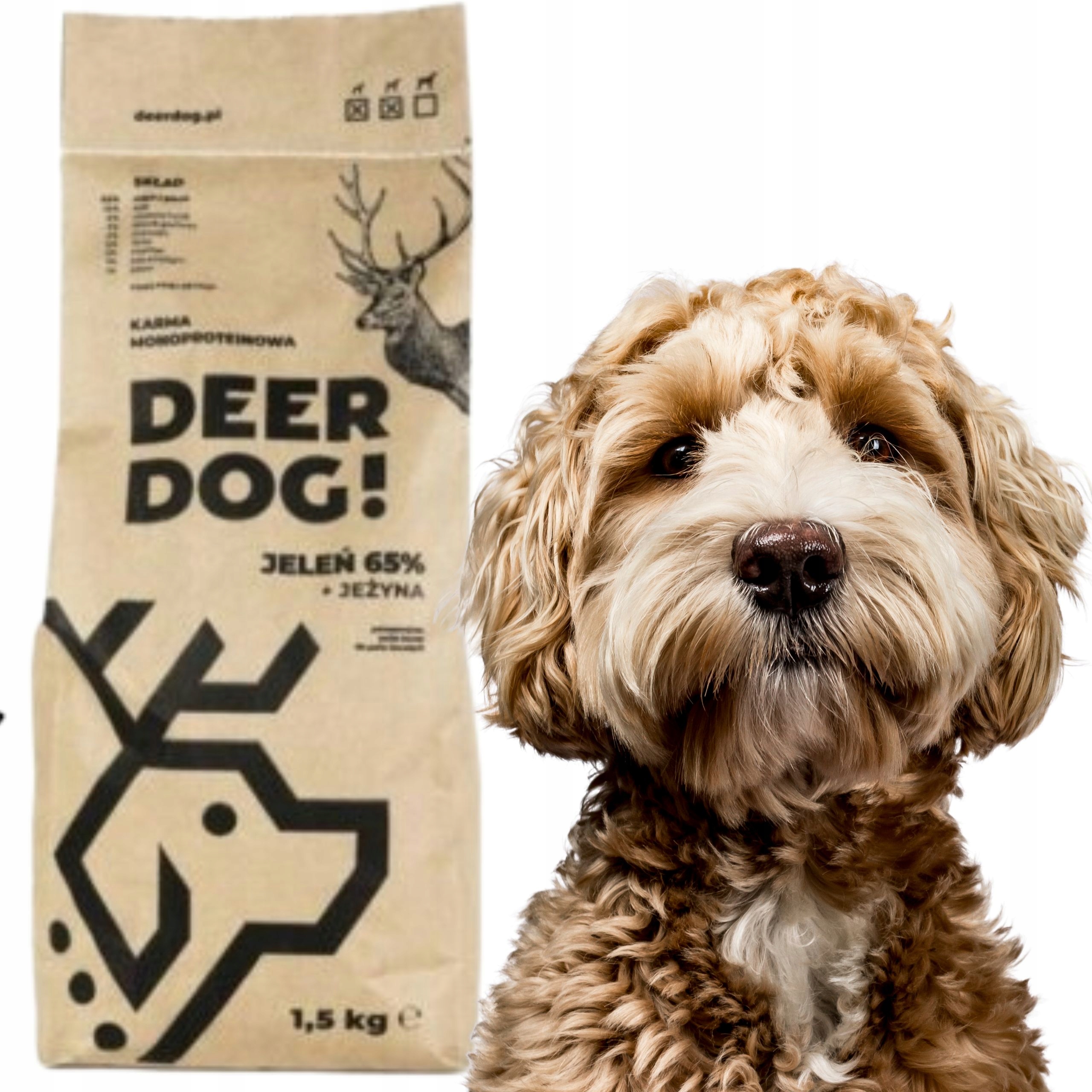 Levně Suché krmivo pro psy Deer Dog Jelen s ostružinami 1,5 kg malé plemeno monoprotein