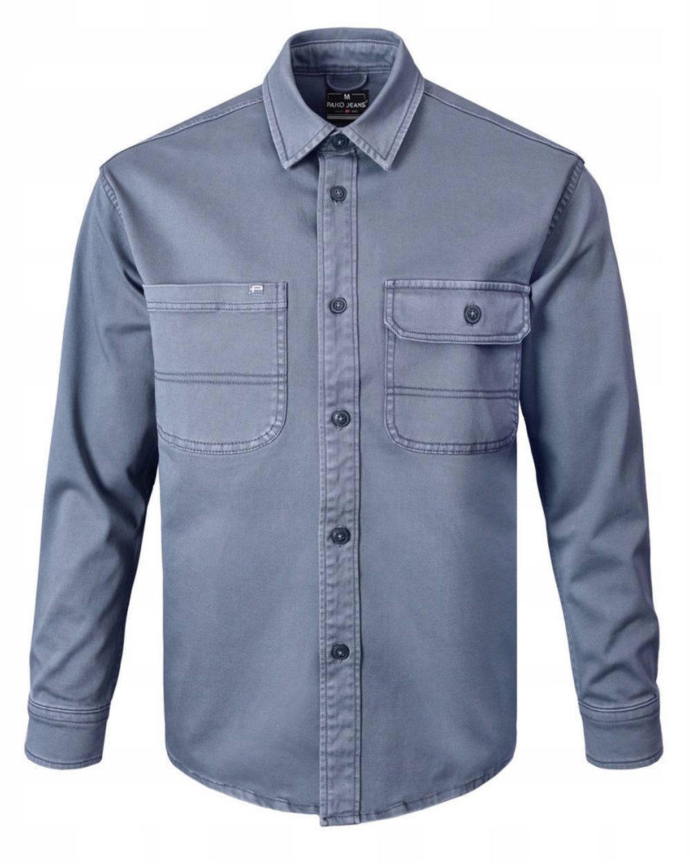 Lehká bunda s výstřihem do V Pako Jeans ocelová modrá XL