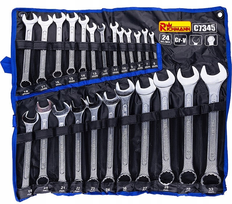 KLUCZE PLASKO OCZKOWE PLASKIE KOMPLET 6 32MM