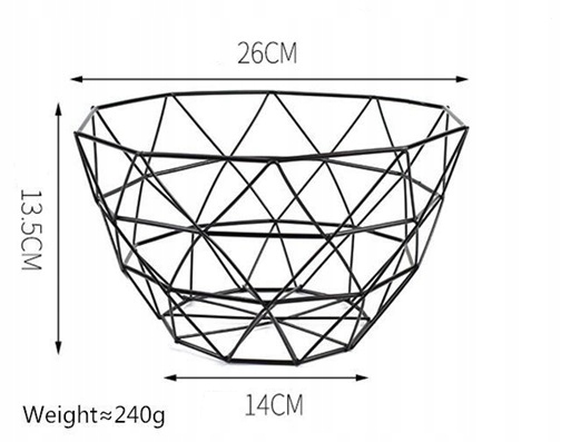 KOSZ KOSZYK NA OWOCE WARZYWA MISKA DUŻA METALOWA Marka Kontext