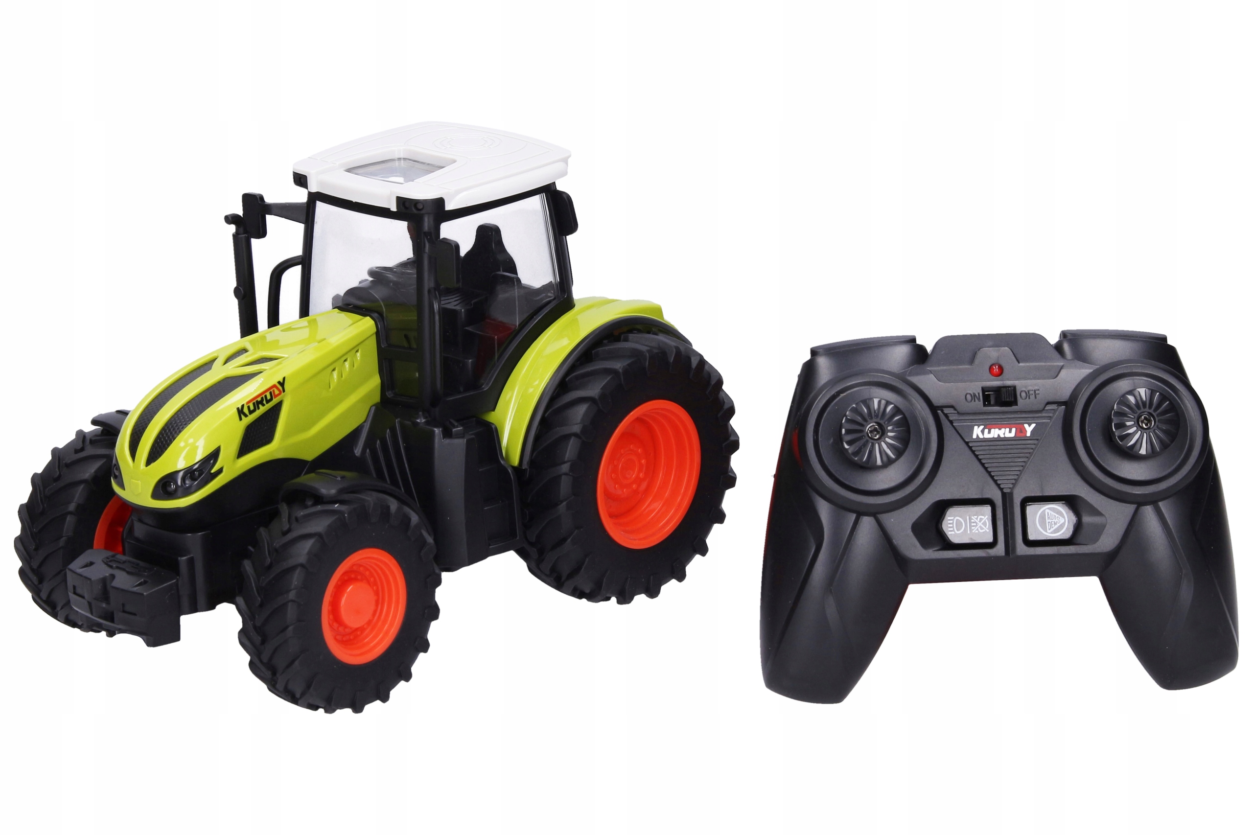 Traktor RC świecący, zdalnie sterowany, 20 cm