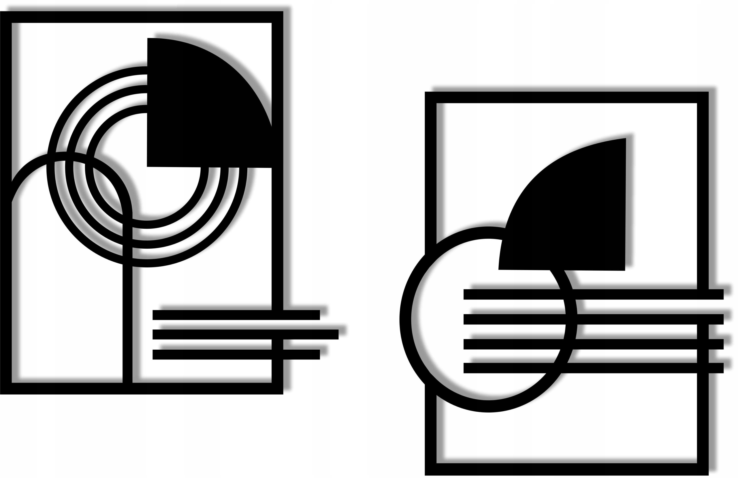 Moderný obraz do obývačky 70x100 cm Geometrické Tvary 2 ks panel ažúr