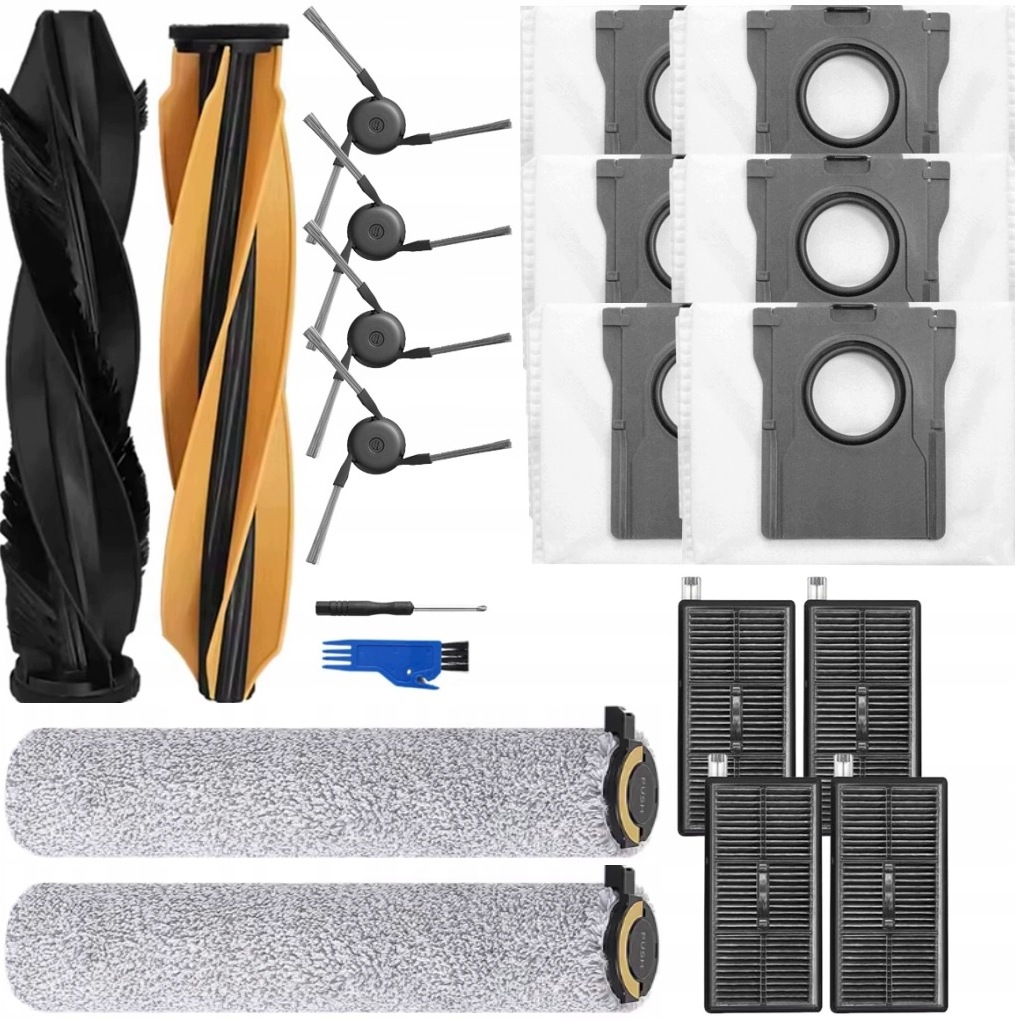 Velká sada příslušenství pro Dreame Aqua10 Ultra Roller kartáče mopy filtry