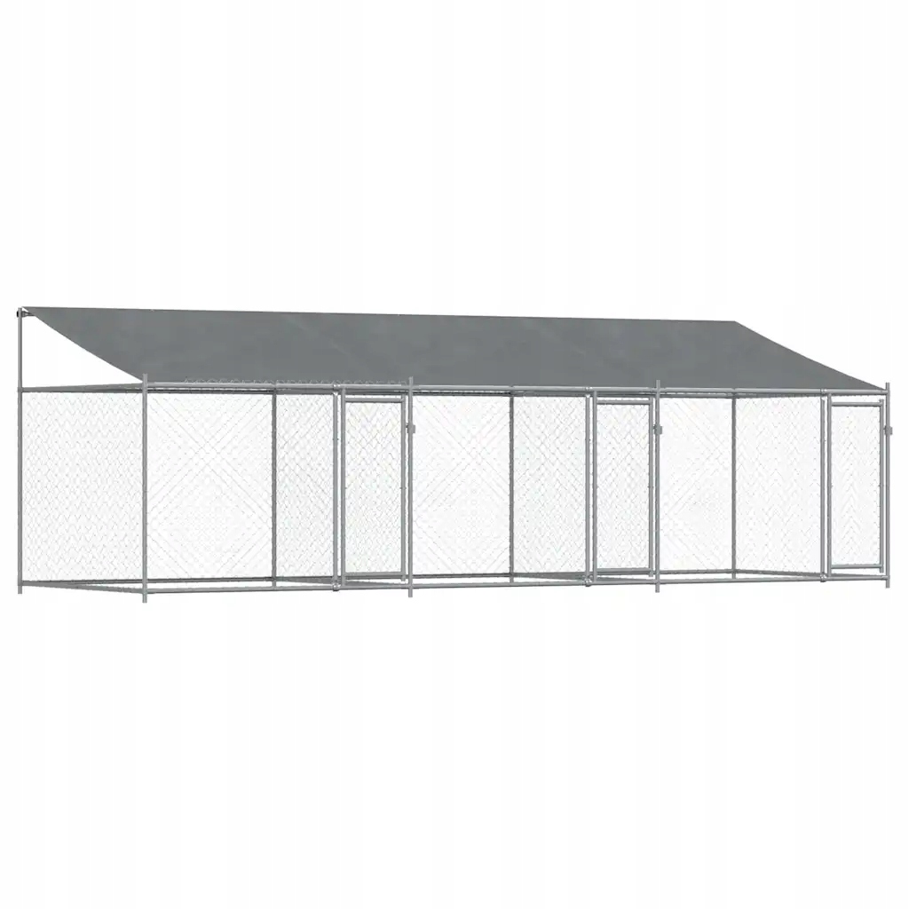 Levně Mobilní klec pro psa s voděodolnou střechou, Ocel, 6x2x2 m, S