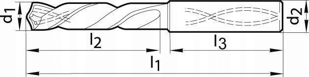 Wiertlo krete SL WN, fire,chwyt 6537-HE 3xD Zastosowanie inne