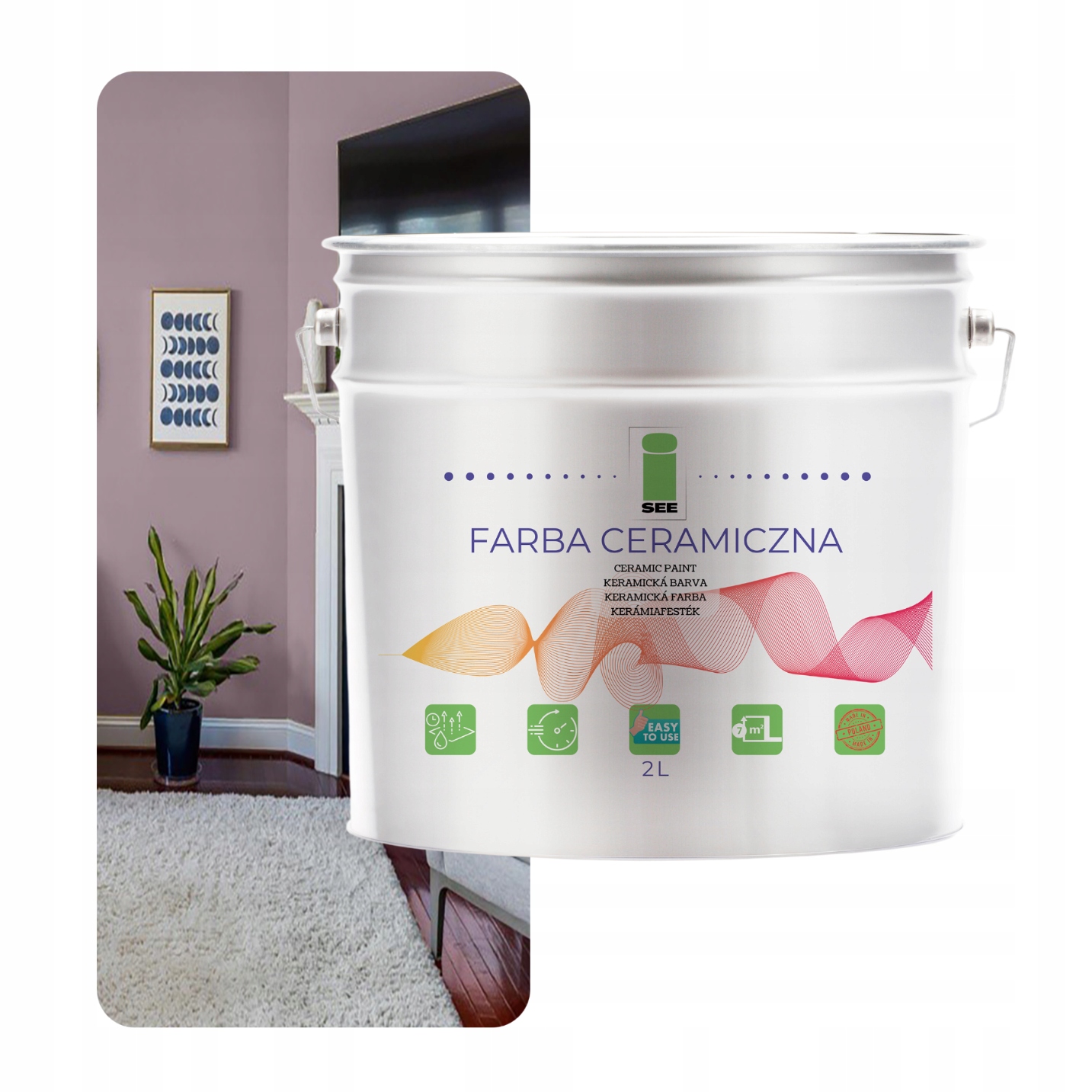 Barva Omyvatelná, Nástěnná, Vřesová, Odolná Vůči Skvrnám, 2 L