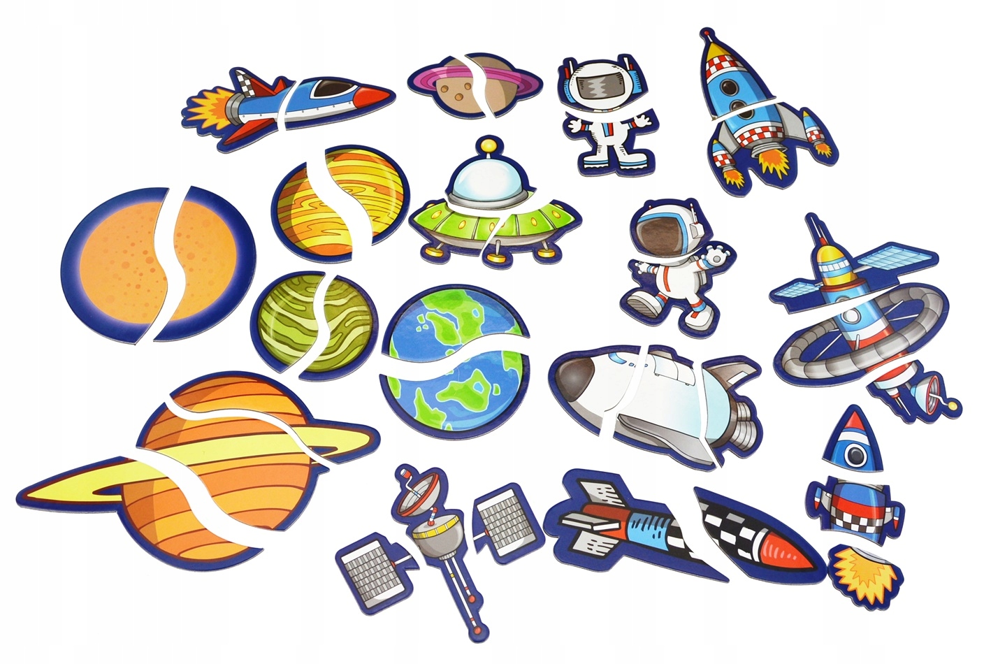 UKŁADANKA MAGNETYCZNA PUZZLE KOSMOS MAGNESY Liczba elementów 38 szt.