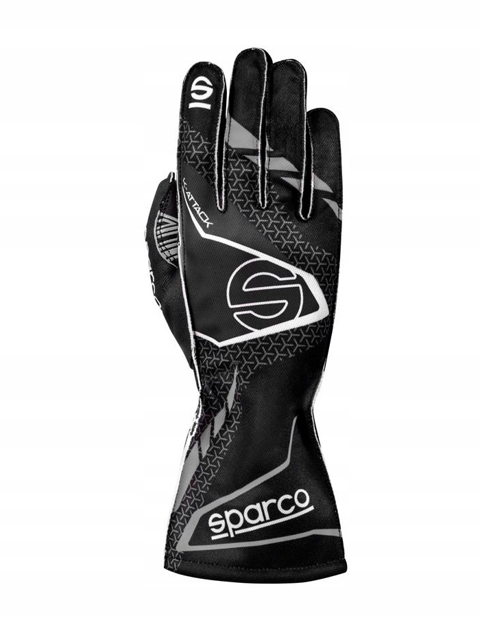 Rękawice kartingowe Sparco K-Attack czarno-szare rozm. 10