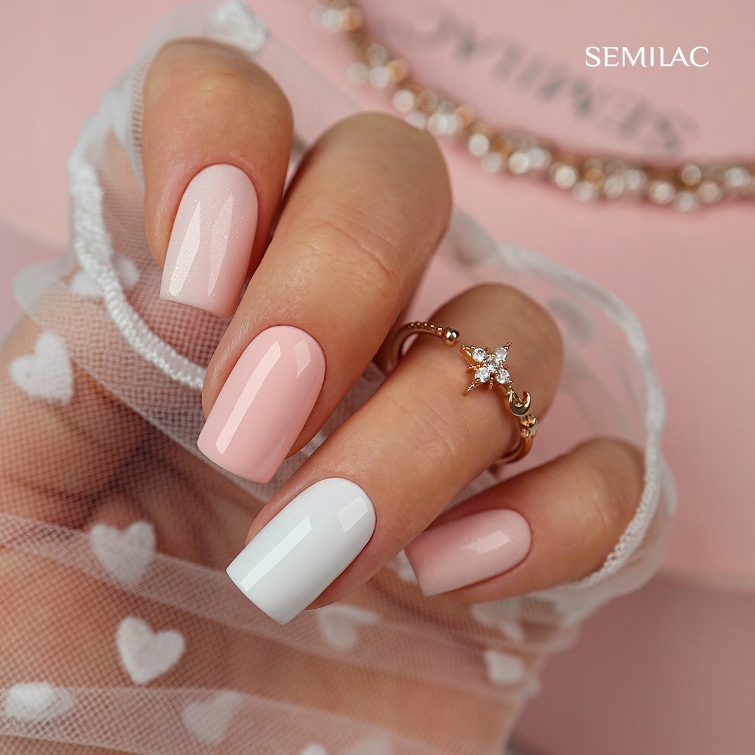 SEMILAC 580 Party Together Lakier Hybrydowy 7ml Kolor Odcienie brązu i beżu Odcienie czerwieni i różu