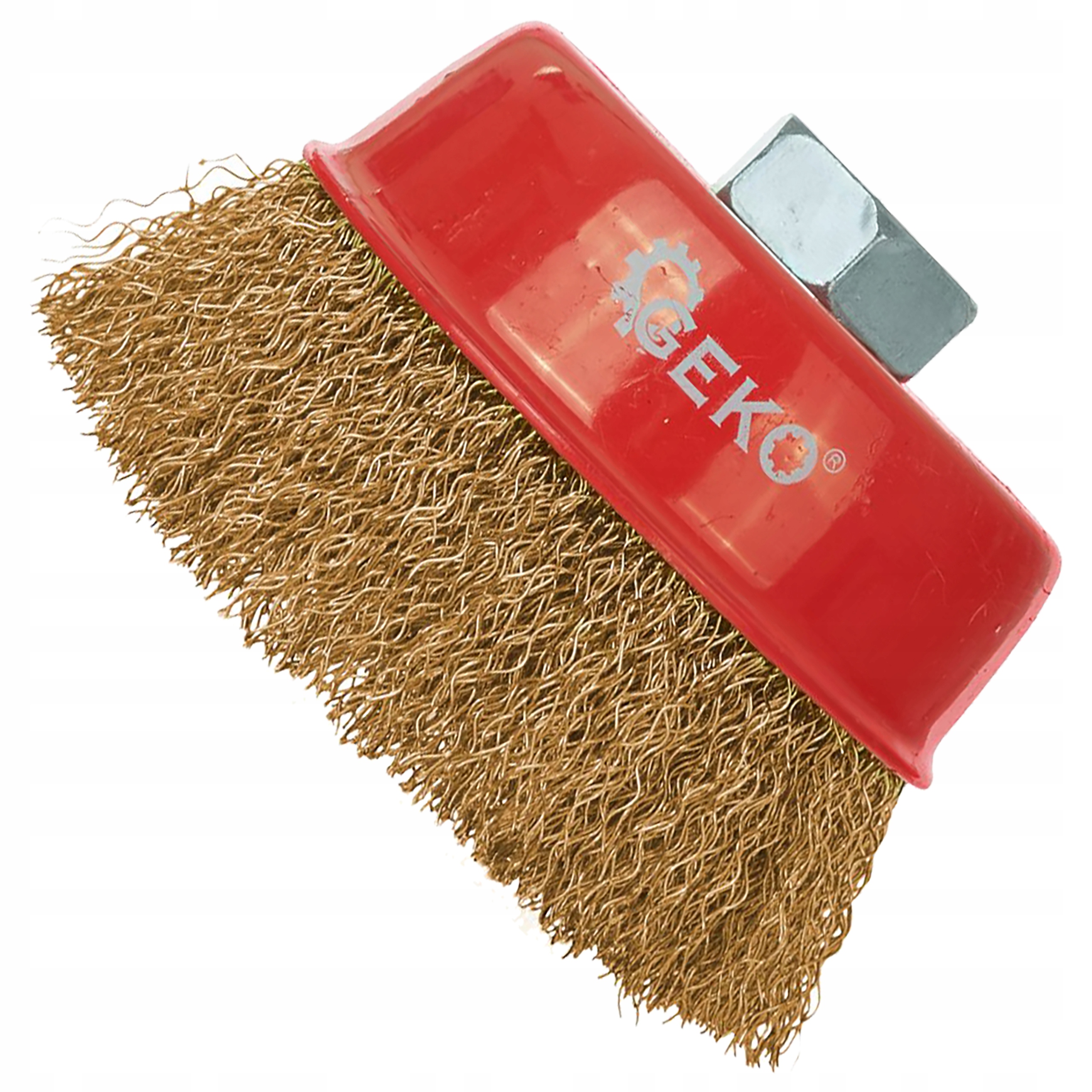 SZCZOTKA DRUCIANA DOCZOŁOWA DRUT MOSIĄDZ M14 85mm DRUT MOSIĄDZOWANY