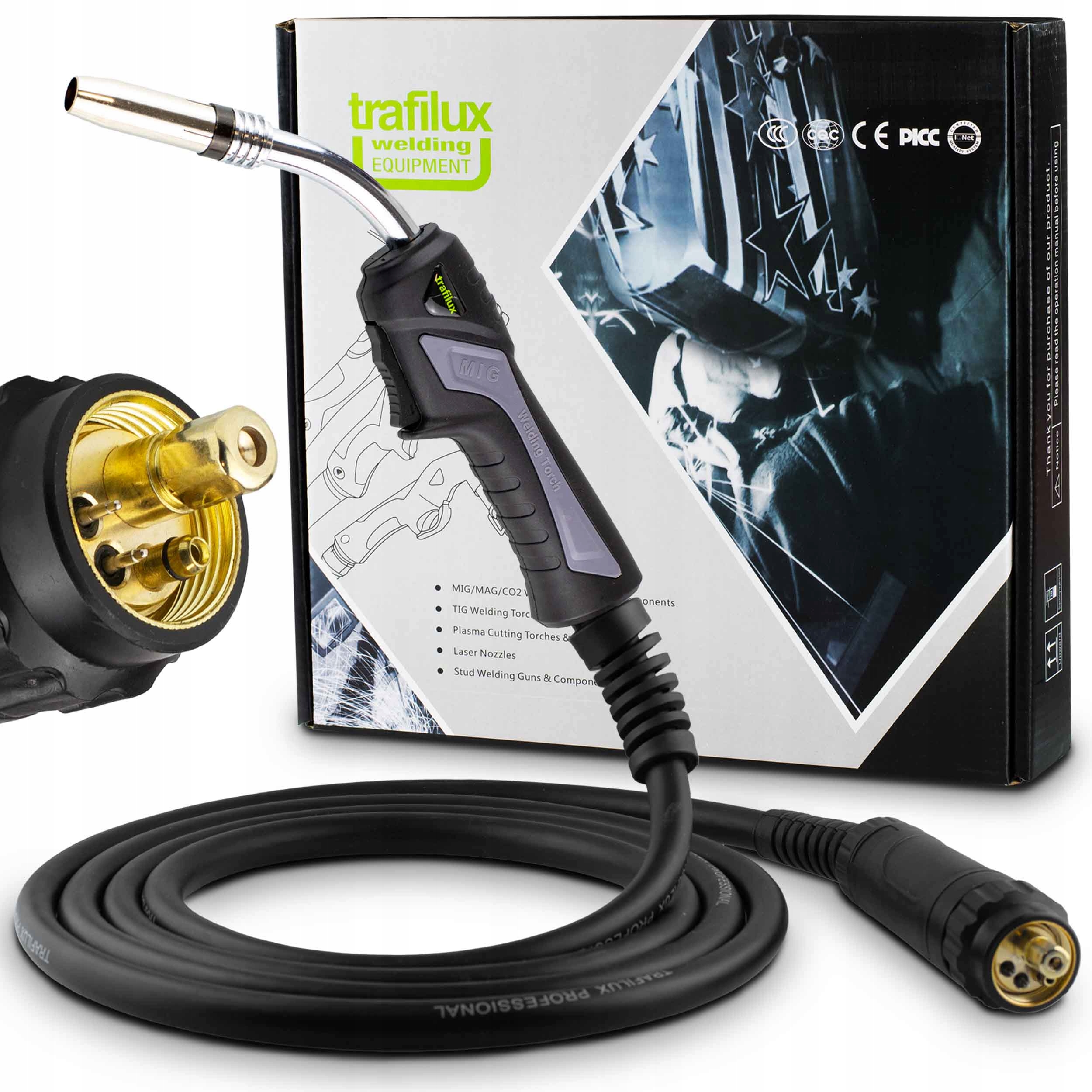 Svařovací Držák Mig Euro MB24 4M Silný 250A Trafilux pro svařovací stroj Migomat