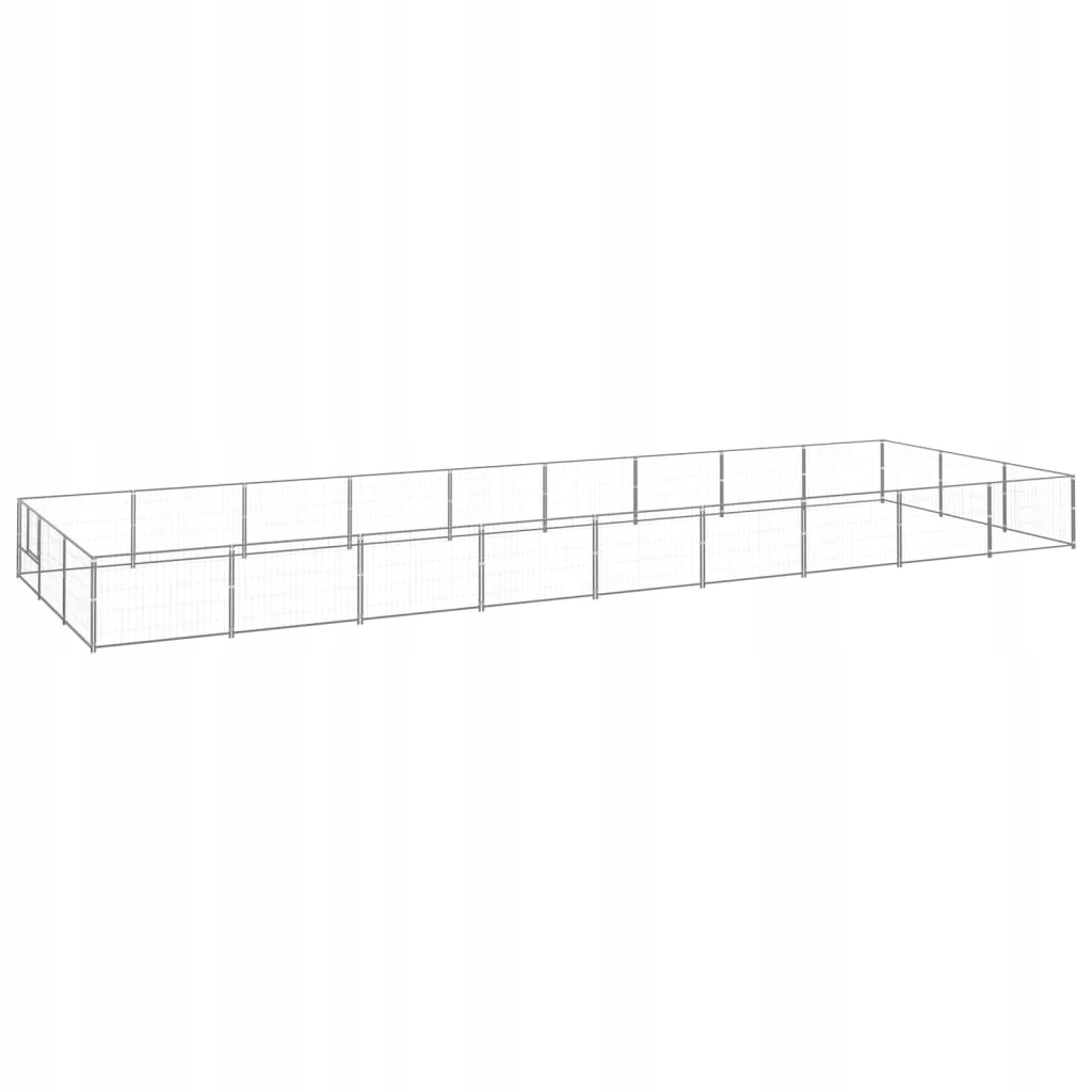 Fionshop 262848526 Psí kotec stříbrný 27 m² ocel