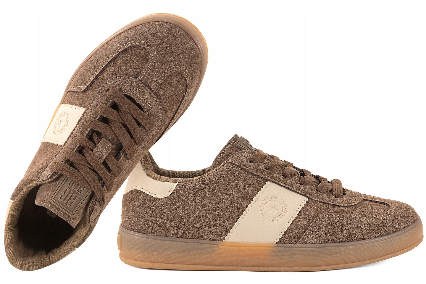 Big Star TT274116 Buty Sportowe Damskie Sneakersy Zamszowe Eko brąz 39