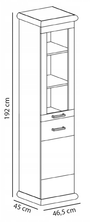 Witryna KORA K4 kraft złoty/kraft biały JARSTOL Marka Jarstol