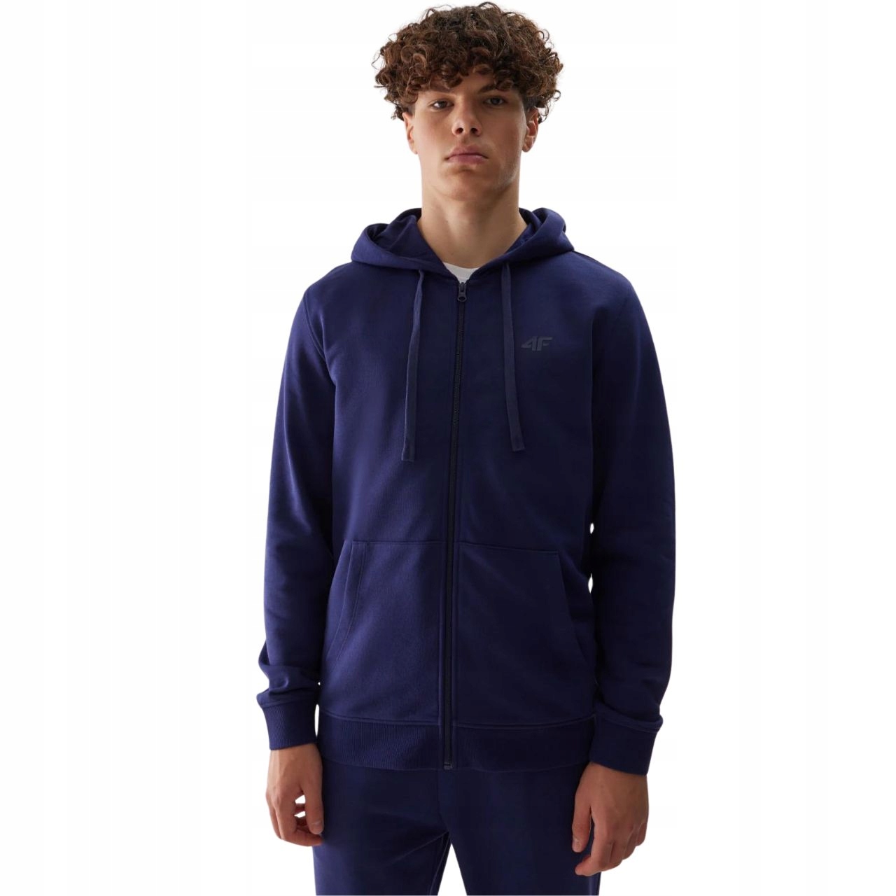 Bluza 4F 4FWSS24TSWSM0951-31S r.L Nowa Męska Rozpinana Z Kapturem Dresowa