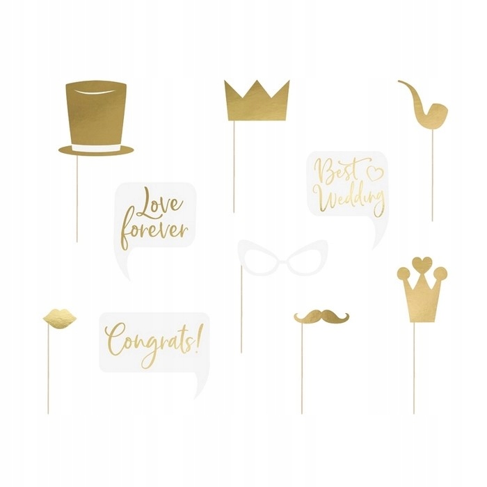 

Rekwizyty do sesji foto Best Wedding 10szt