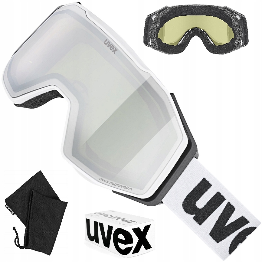 Snowboardové lyžařské brýle Uvex Gravity Fm S2 1030 bílé matné