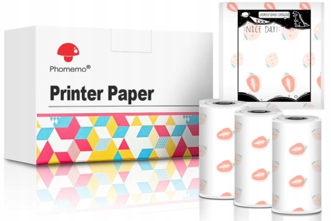 

papier termiczny do Phomemo T02 i M02X (truskawka)