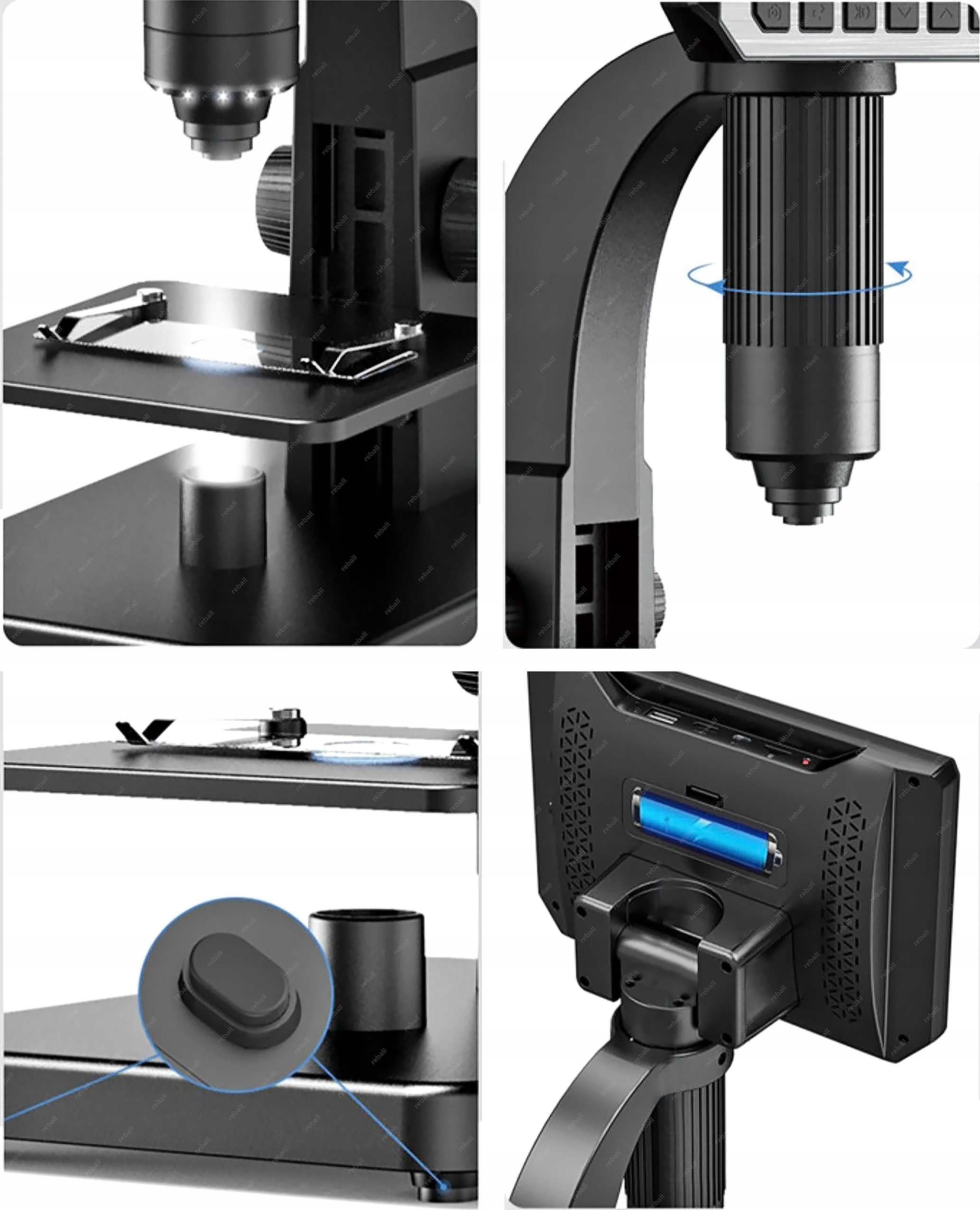 MIKROSKOP CYFROWY INSKAM 315 + KAMERA 12MP HD 2000x LCD 7" IPS DO SERWISU Model 315