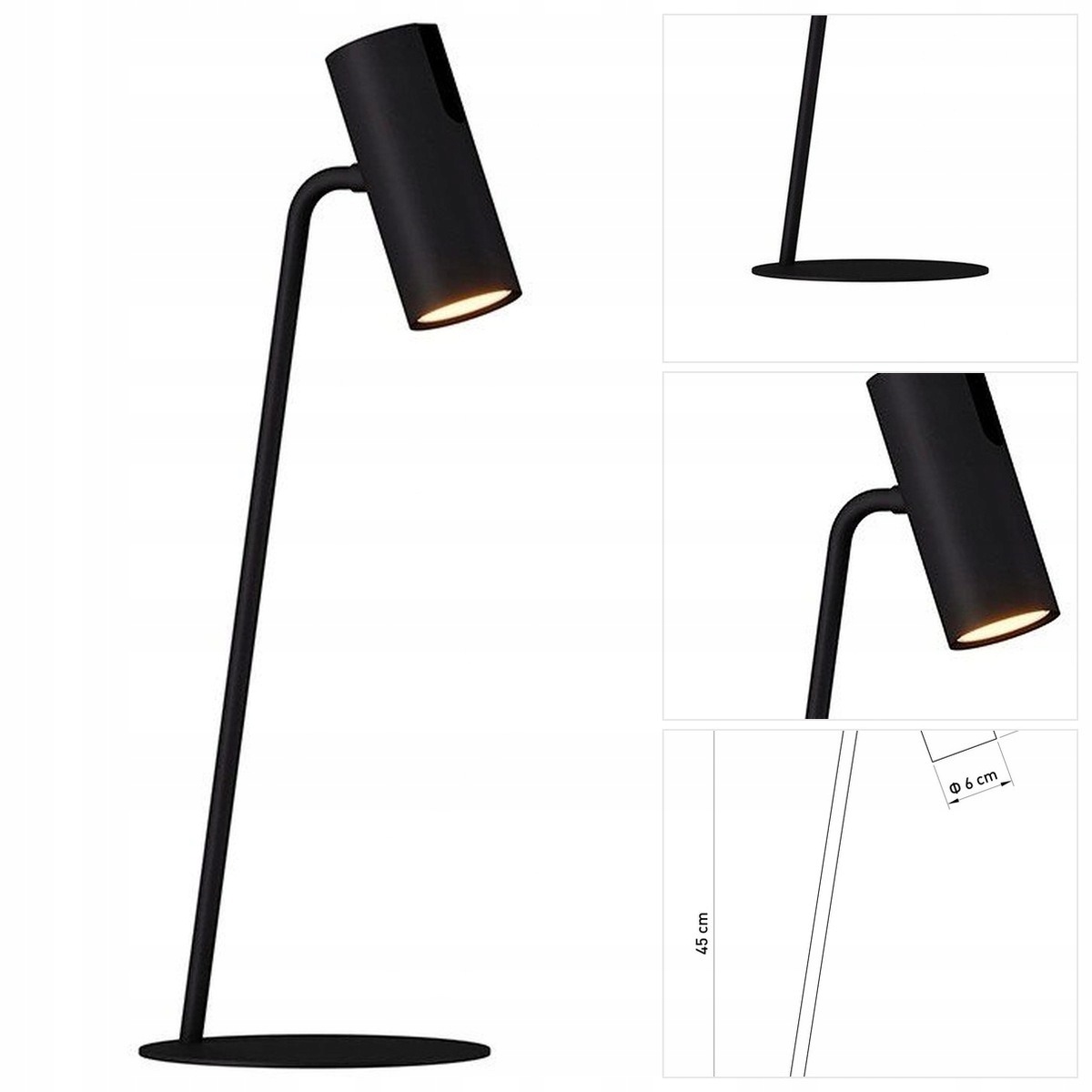 Černá stolní lampa Leda moderní do pracovny na psací stůl Sigma Lighting