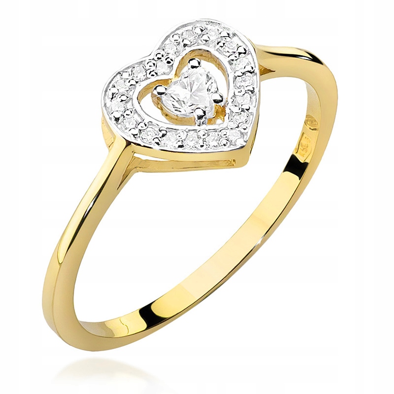 Krásný Zlatý Prstýnek p.585 s Brilianty 0,19 ct