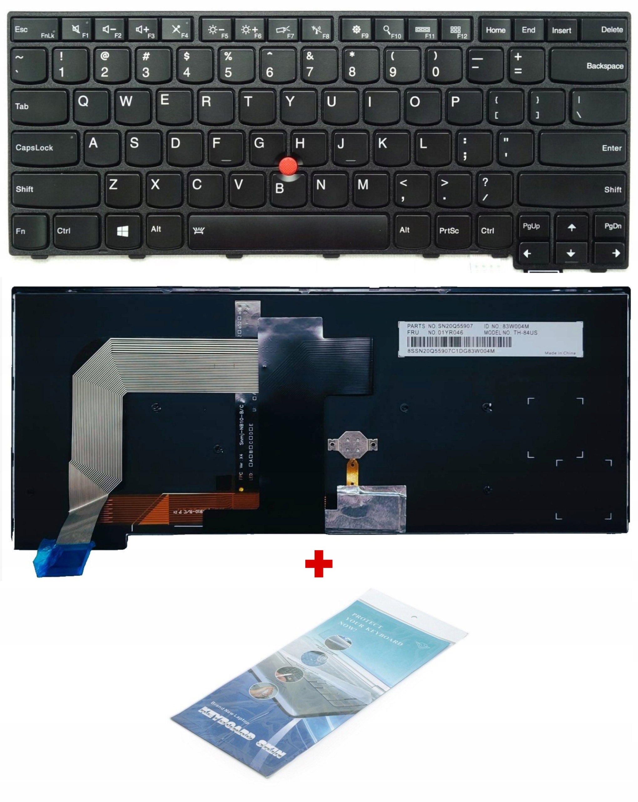 Klávesnice pro notebook Lenovo ThinkPad T460s T7470s T460P T470P Podsvícená