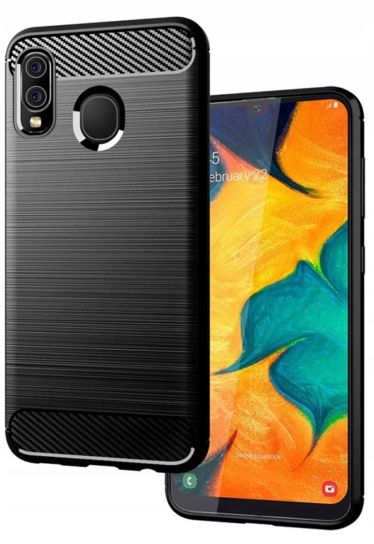 

Etui Do Samsung A40 Carbon Case Slim+szkło