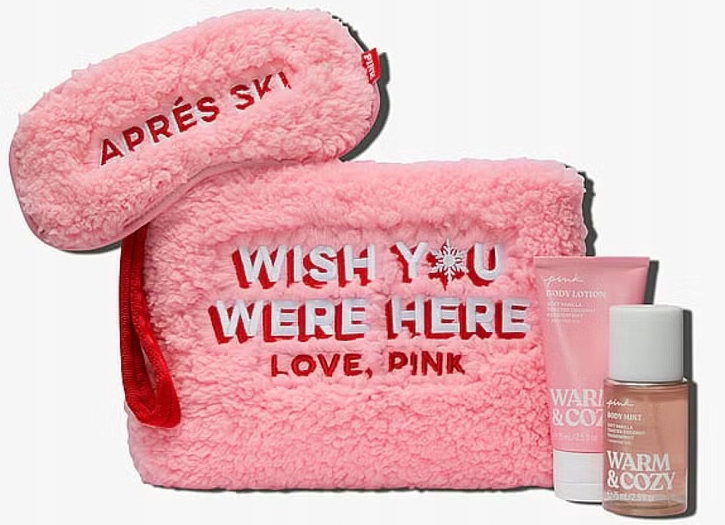 Victoria's Secret Pink Warm&Cozy Kosmetická sada mlhová maska