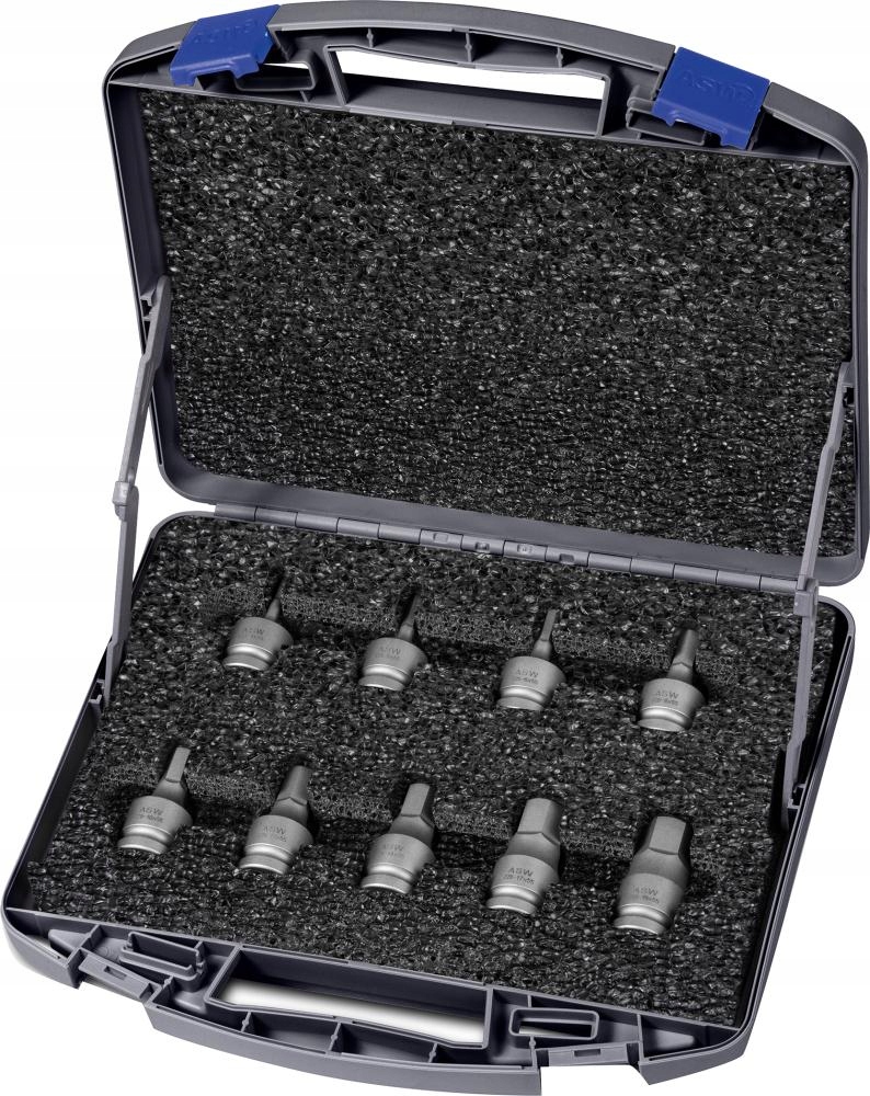 Sada násadových koncoviek vymeniteľných za nástrčný kľúč 1/2" 9 dielov Asw