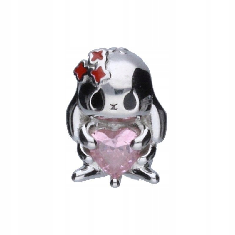 Stříbro přívěsek Bead Modular s motivem králíček Zirkon růžový, 3mm, náramek