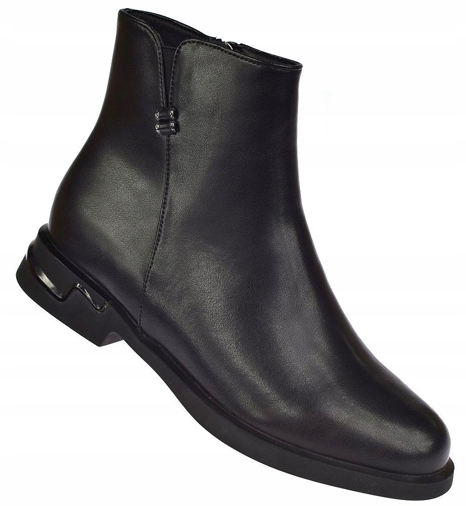 Dámské kotníkové boty JK/B-3-202 černé, zateplené, elegantní vel 40