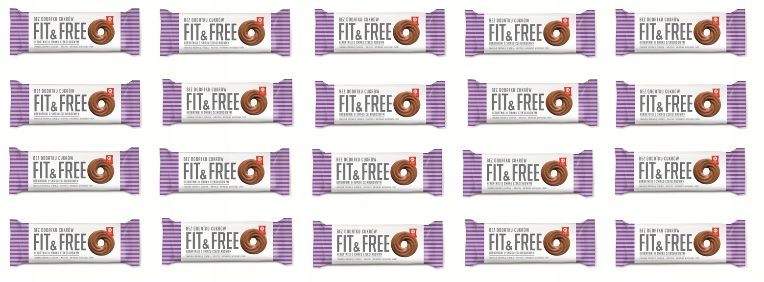 Levně 19 x 120 g Cukry Nyskie Čokoládové sušenky Fit bez cukru Karton