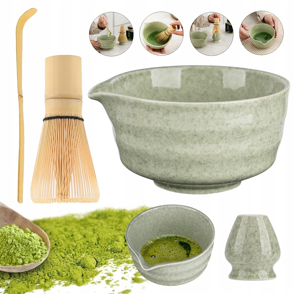 Levně Matcha Sada Na Čaj 4V1 Milovníci Matchy Vysoká Kvalita Keramika