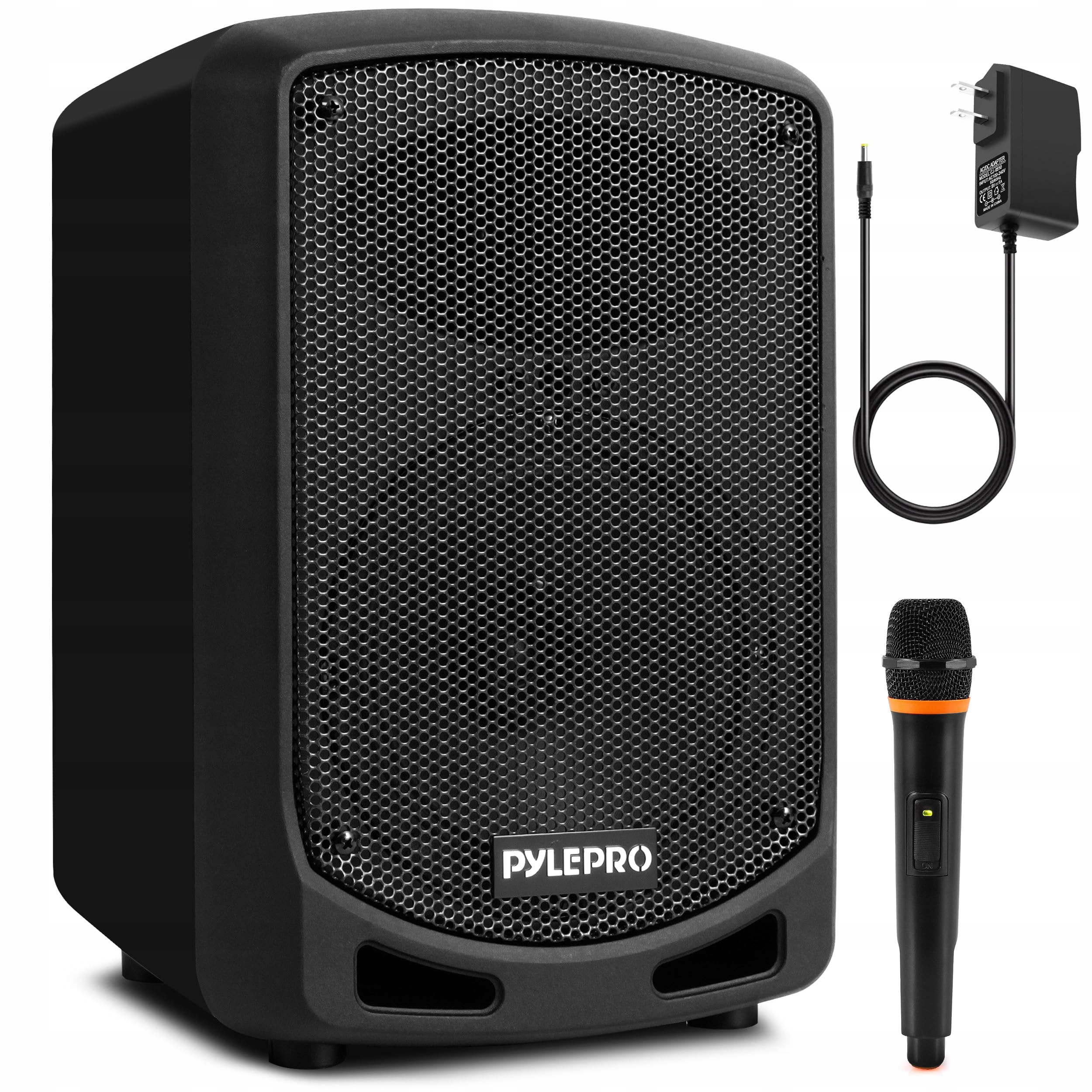 PYLE Przenośna Karaoke Maszyna Bluetooth Głośnik Party 600W LED MP3 USB SD