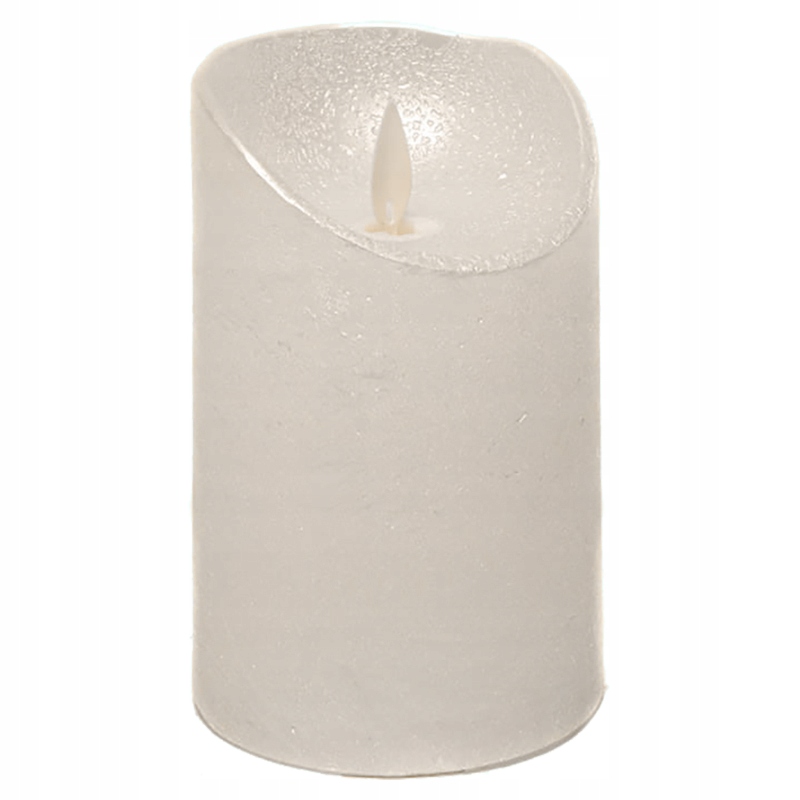 

Świeca woskowa Led ruchomy płomień Perłowy 15cm