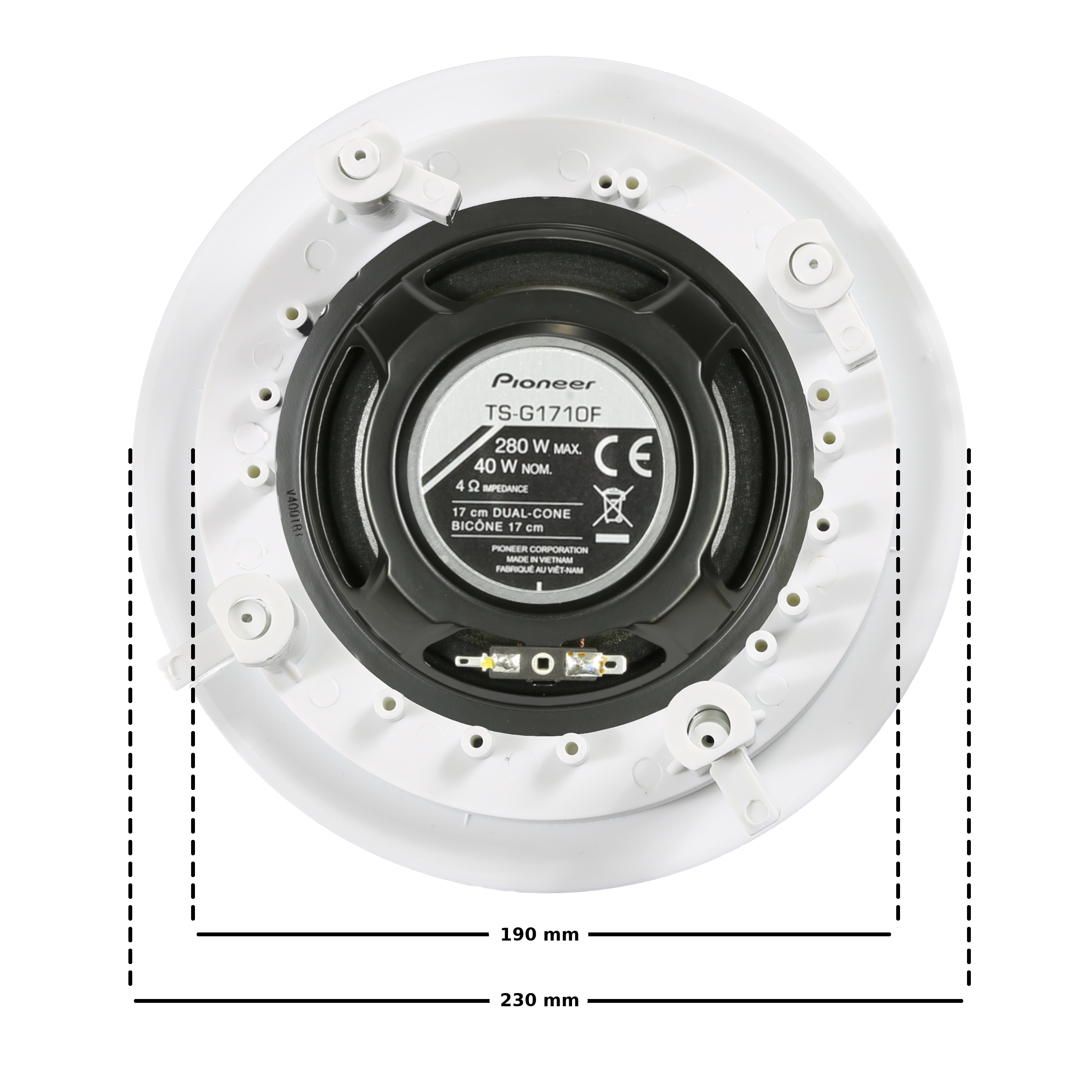 SUFITOWY ZESTAW STEREO BLUETOOTH 2 GŁOŚNIKI PIONEE Model 16/1-KR
