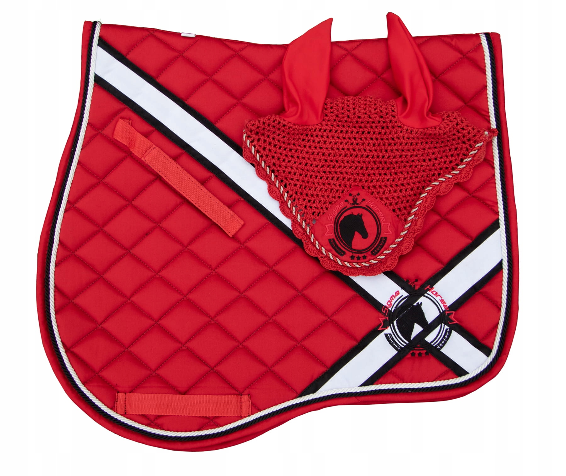 Czaprak z Nausznikami Sigma Horse Cross Universal Czerwony