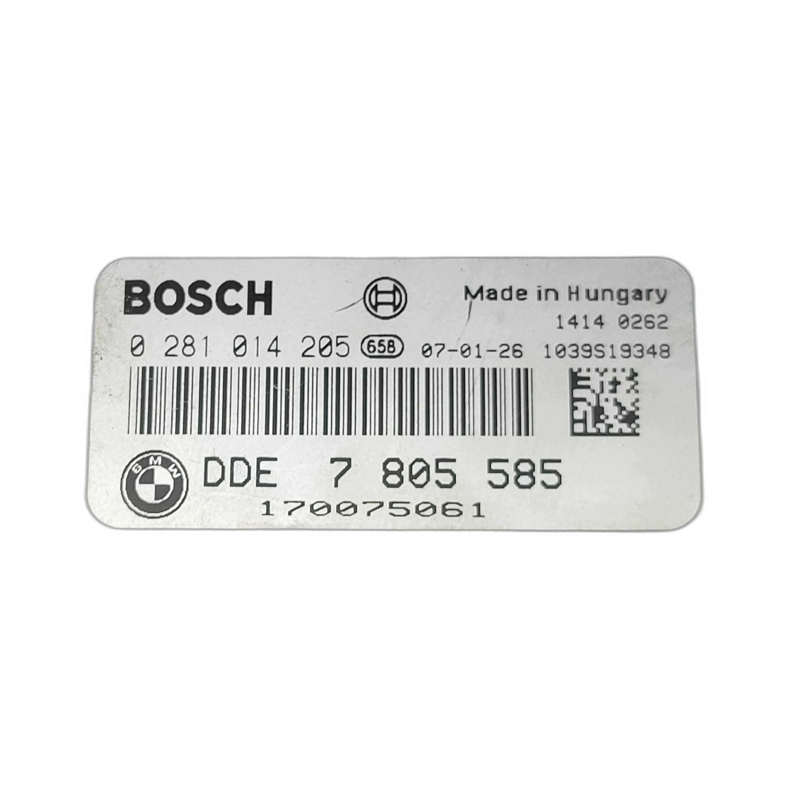 computer control unit of the engine BMW X5 3.0 D 7805585 0281014205
