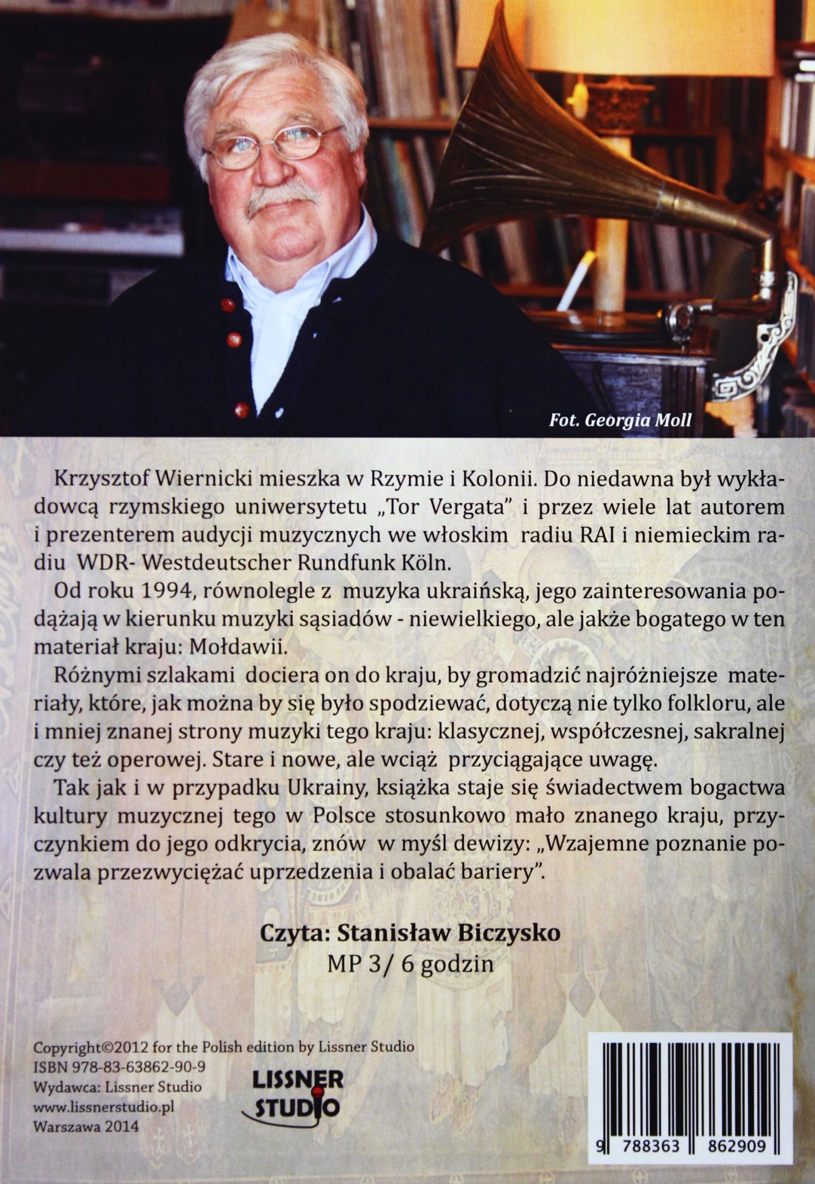 MOŁDAWIA. MUZYCZNA PODRÓŻ. KSIĄŻKA AUDIO CD MP3 - KRZYSZTOF WIERNICKI AUDIO Stan opakowania oryginalne