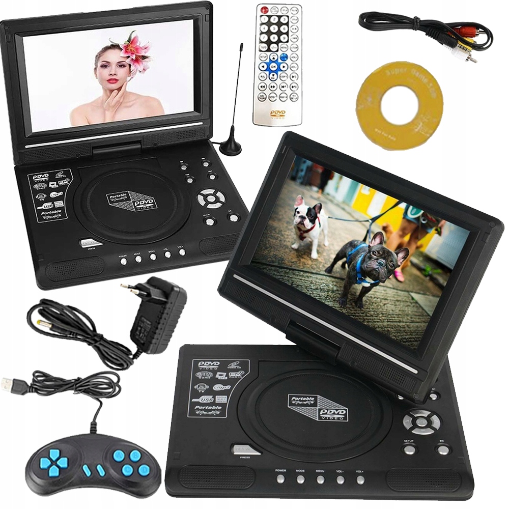 Přenosný DVD Přehrávač Hudba Automobilová Televize 7.8" Usb LCD Hry