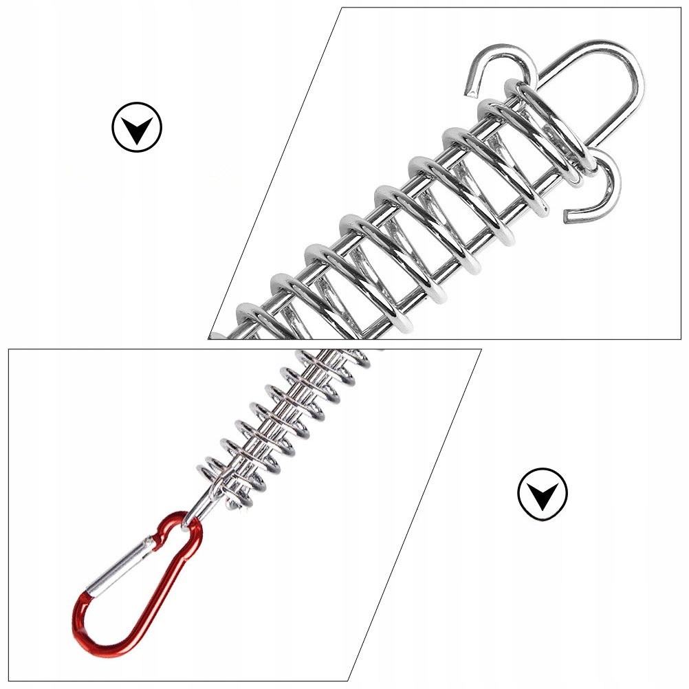 KOŁKI DO LIN NAMIOTOWYCH NAPINACZ LINII WIATROWEJ REGULACJA NAPIĘCIA SPRĘŻYNY KLAMRA SPRĘŻYNA WIATROSZCZELNA Kolor dominujący wielokolorowy