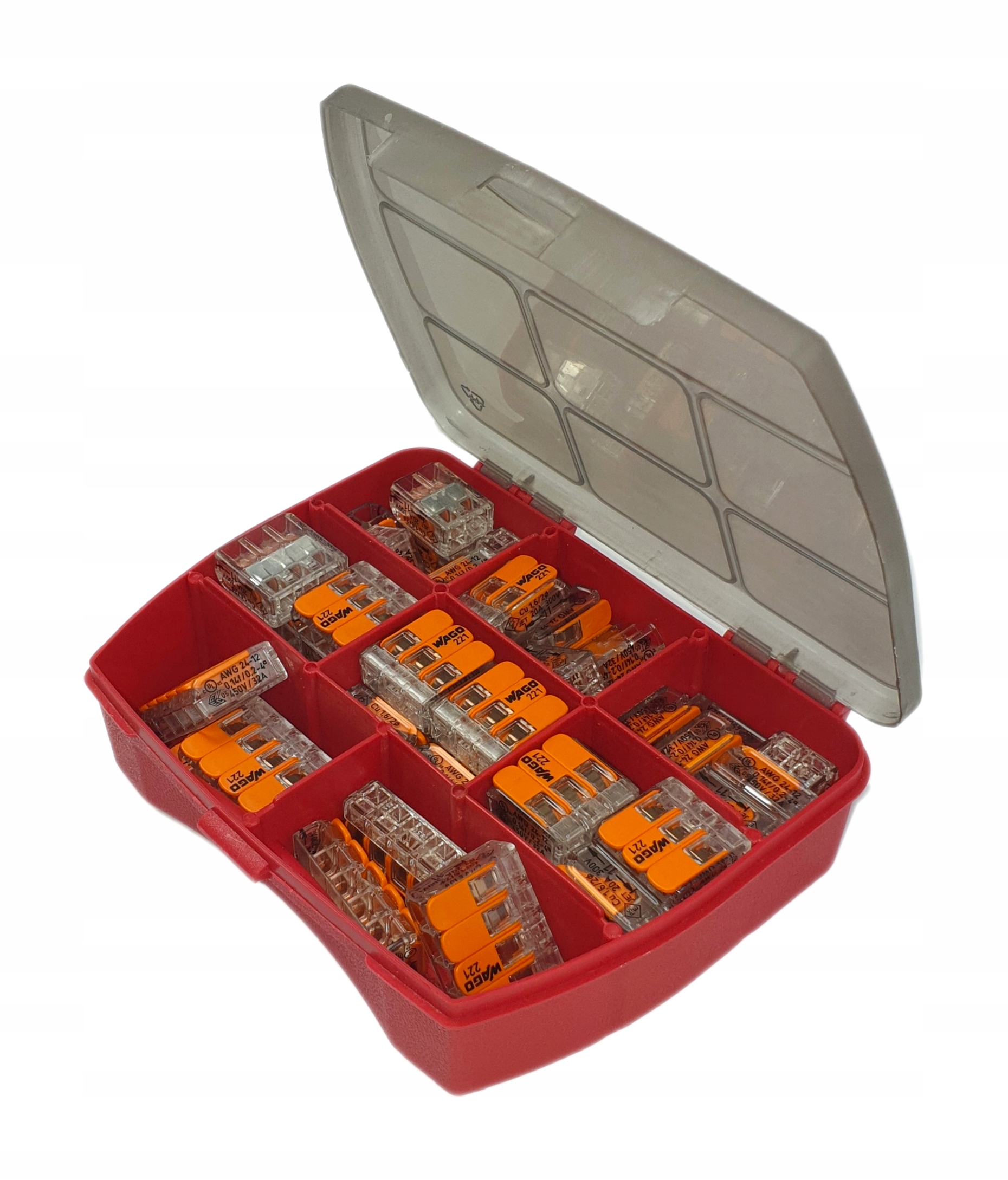 

Zestaw szybkozłączek Wago seria 221 54 elementy