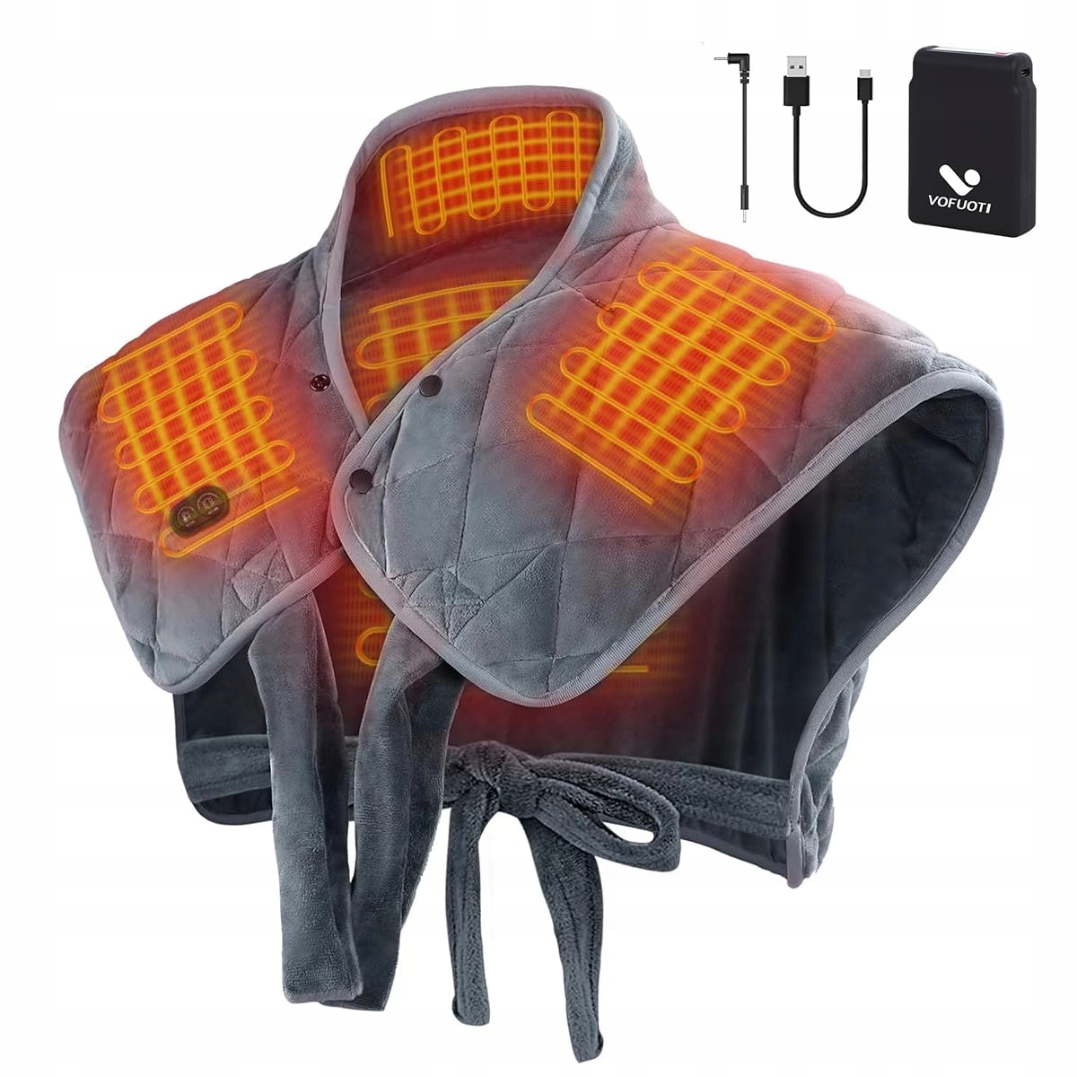 Bezprzewodowa poduszka grzewcza na kark i ramiona z akumulatorem 4845