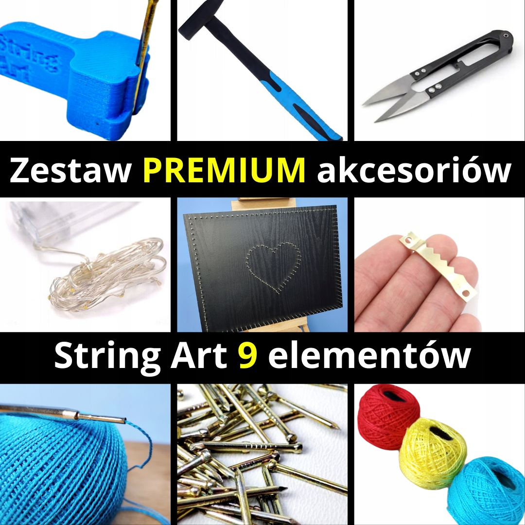 Příslušenství pro String Art Sada Premium ruční práce