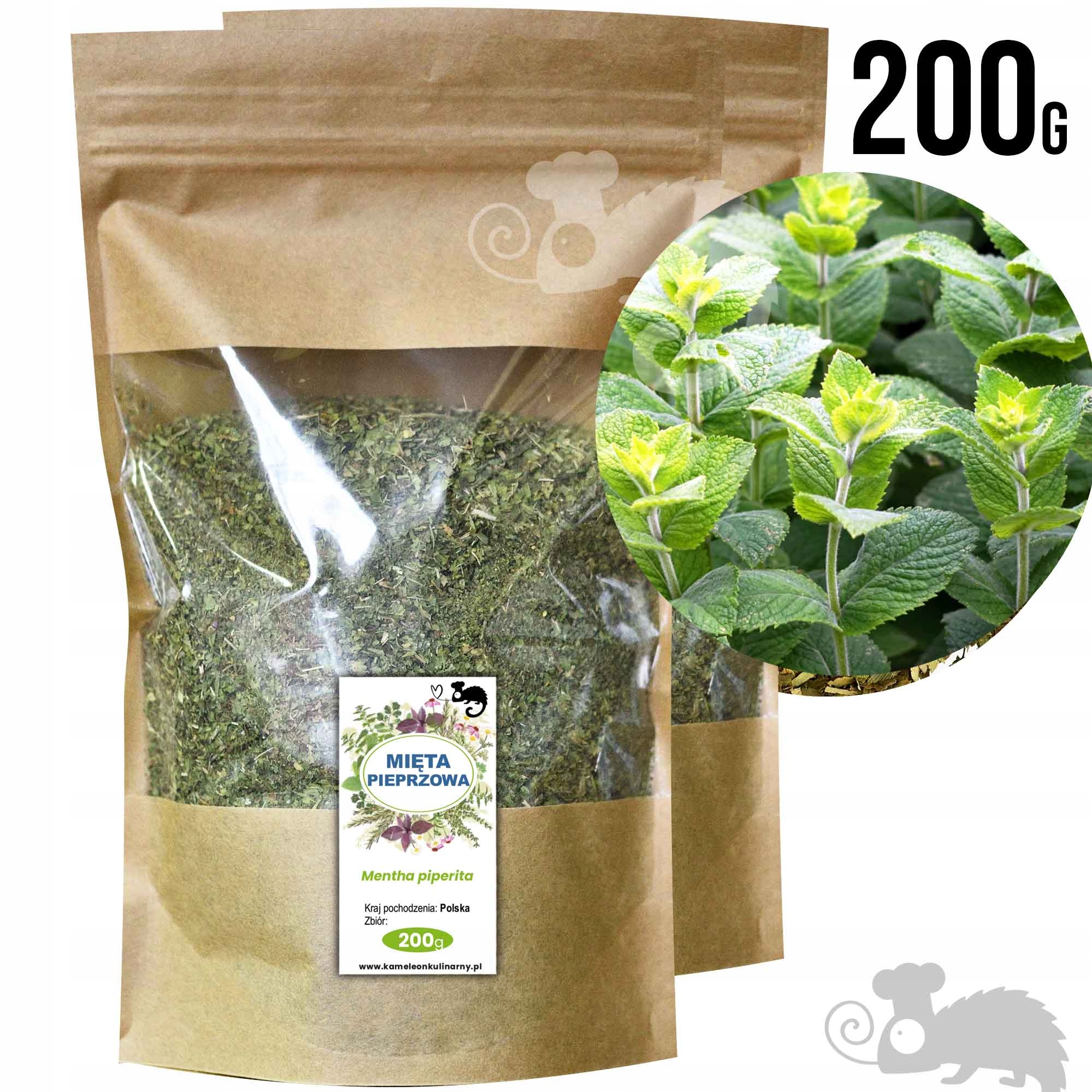 

Mięta Pieprzowa suszona liść mięty 200g zioła