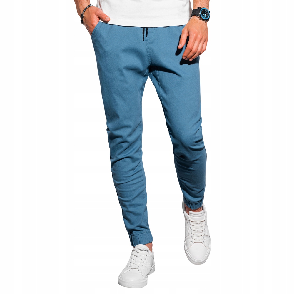 

Spodnie męskie joggery casual P885 niebieskie XXL