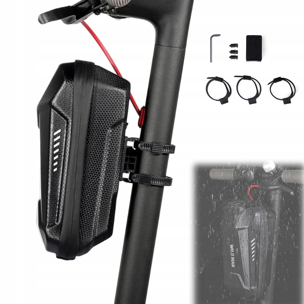 Sakwa uniwersalna torba na kierownicę hulajnogi wodoodporna sztywna