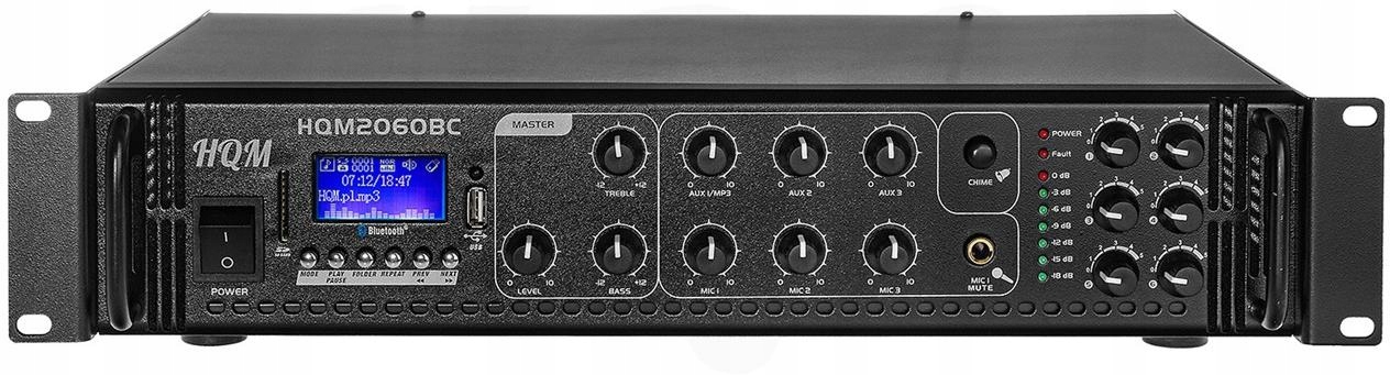 Zosilňovač HQM2060BC Rádio FM/MP3/BLUETOOTH 60W